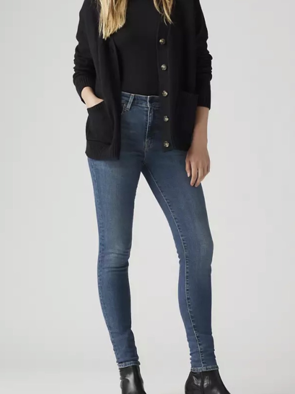 Levi’s 721 Mid Blue High-Rise Skinny Jeans